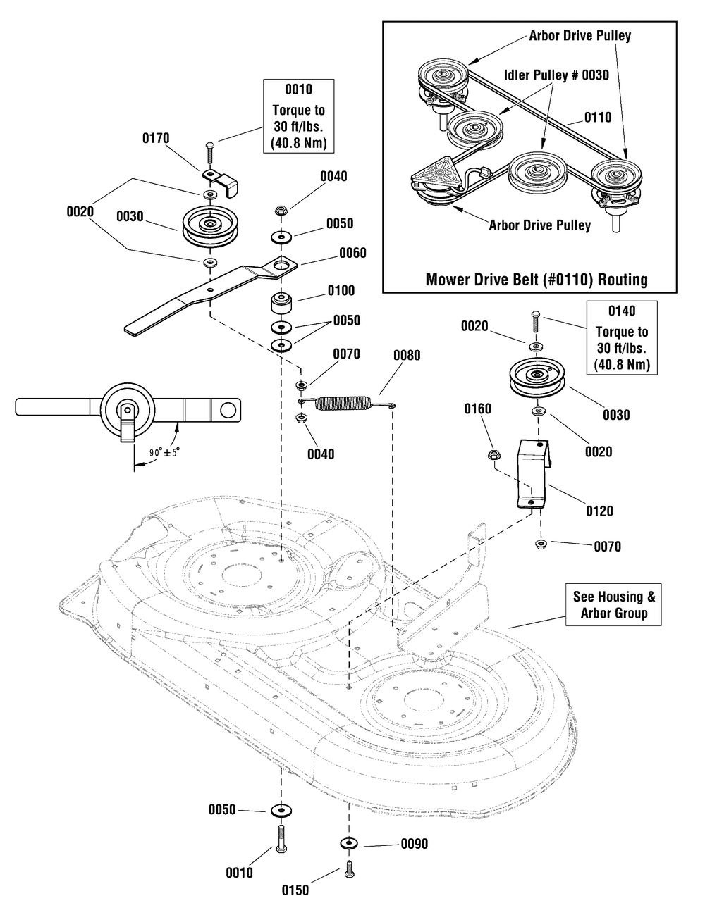 42" Mower Deck - Clutch Group Diagram and Parts List for 2691085-00 (107250040-CTX9000)(2012) Briggs and Stratton Lawn Tractor Accessories